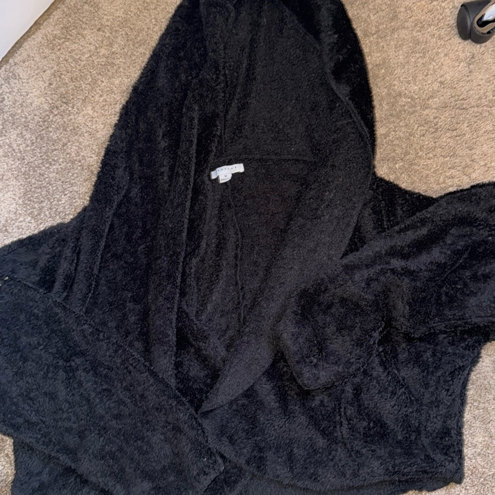Women’s black fuzzy sweater